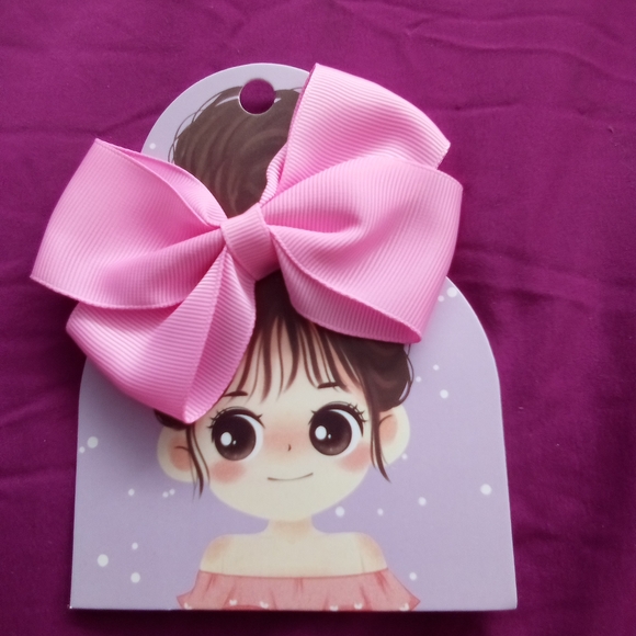 Pink Bow Hair Accessory for Kids - Picture 1 of 2
